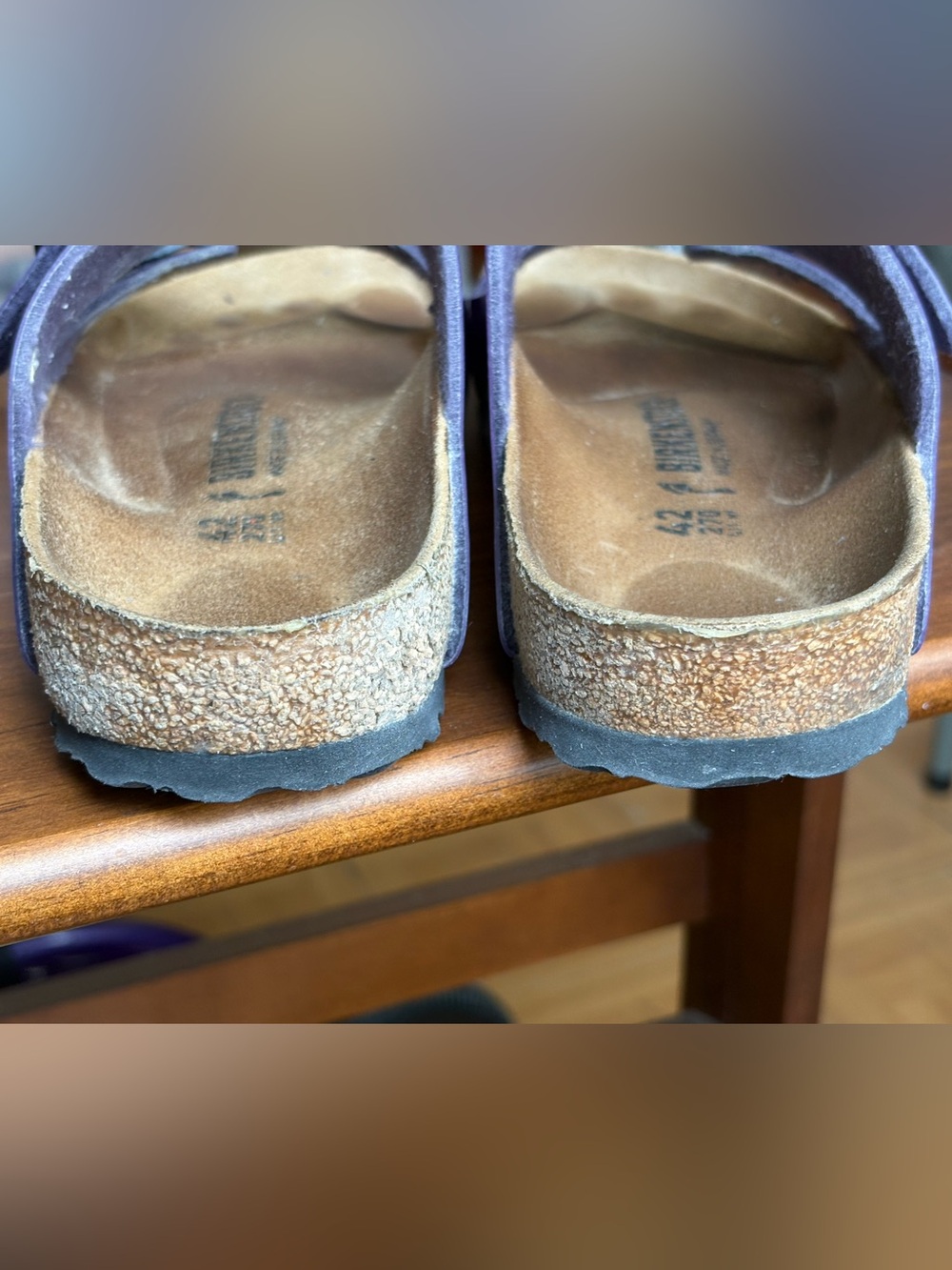 Birkenstock 42 Patent Plum Purple Arizona Sandals - Picture 13 of 14
